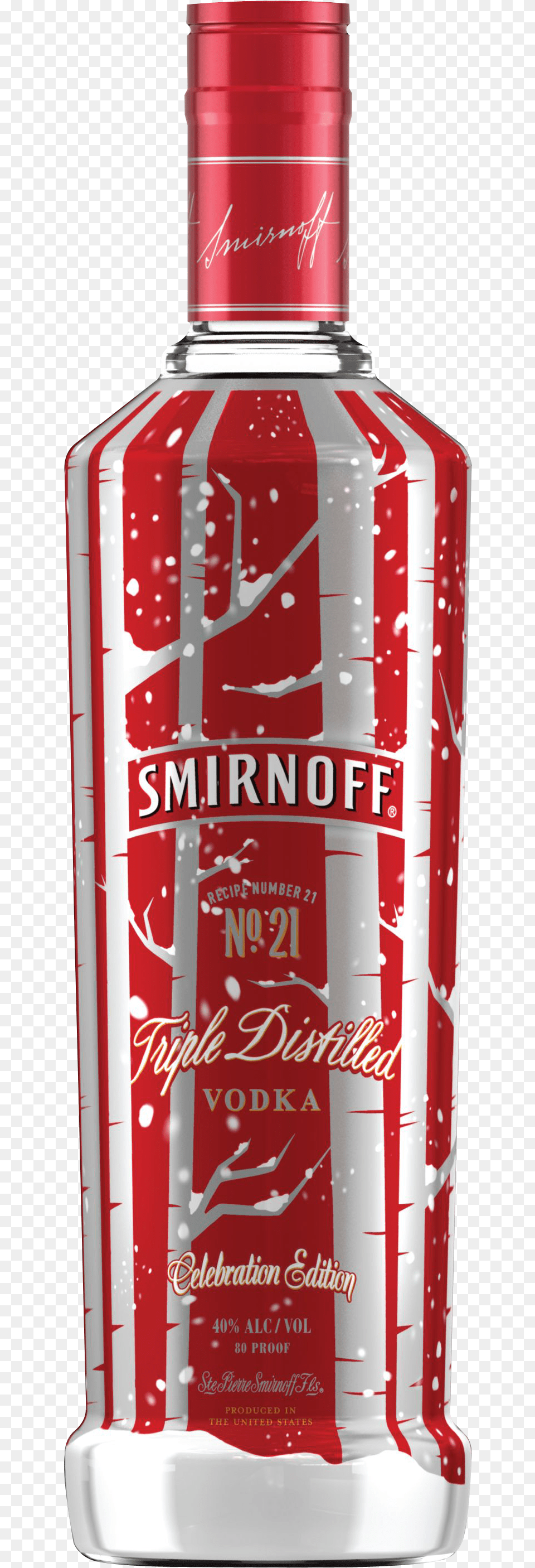 Vodka Smirnoff Holiday, Alcohol, Beverage, Liquor, Food Png Image