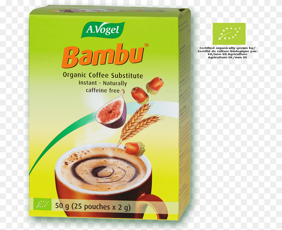 Vogel Bambu Instant Organic In Pouches Bambu Coffee Substitute, Cup, Beverage, Coffee Cup, Cutlery Png