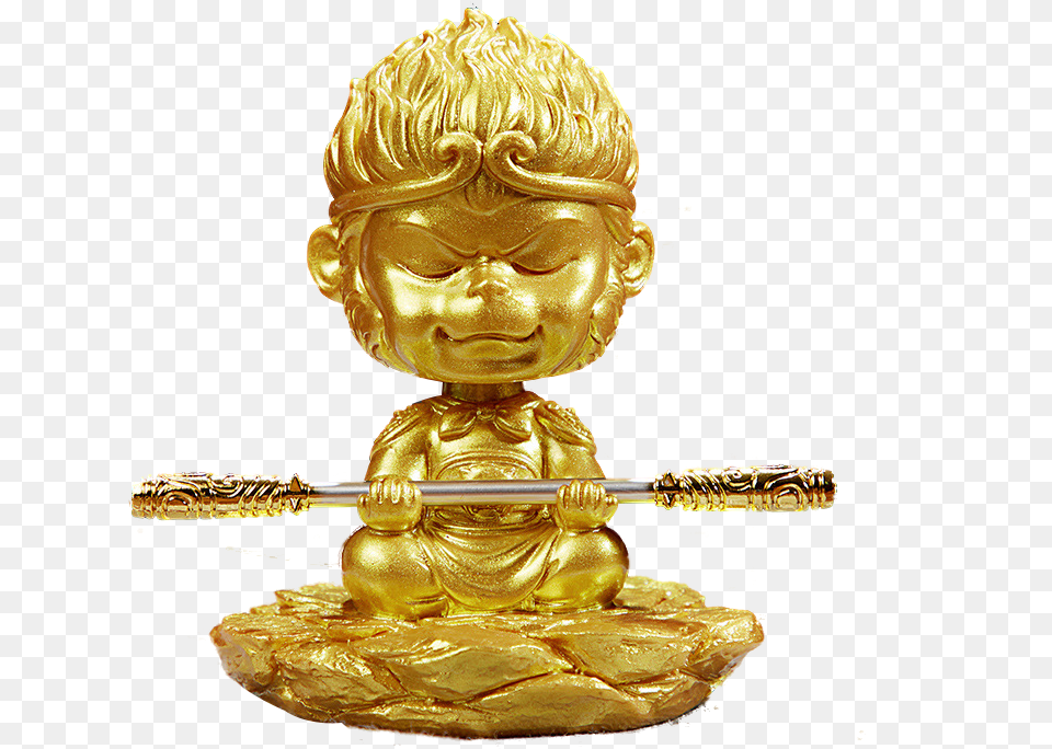 Voice Recommended Qitian Dasheng Car Ornaments Sun Wukong, Gold, Treasure, Person, Face Png Image