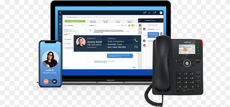 Voip Call Center Solutions Nextiva Phone, Electronics, Mobile Phone, Person, Computer Hardware Free Png