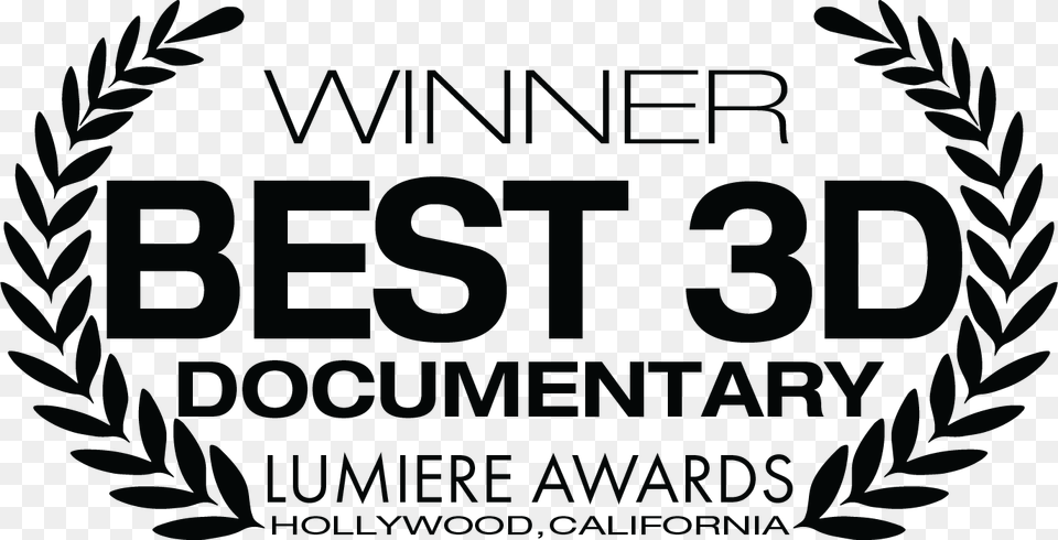 Vol Lumiere Award Best 3d Hollywood Black Poster, Text, Logo, Dynamite, Weapon Free Png