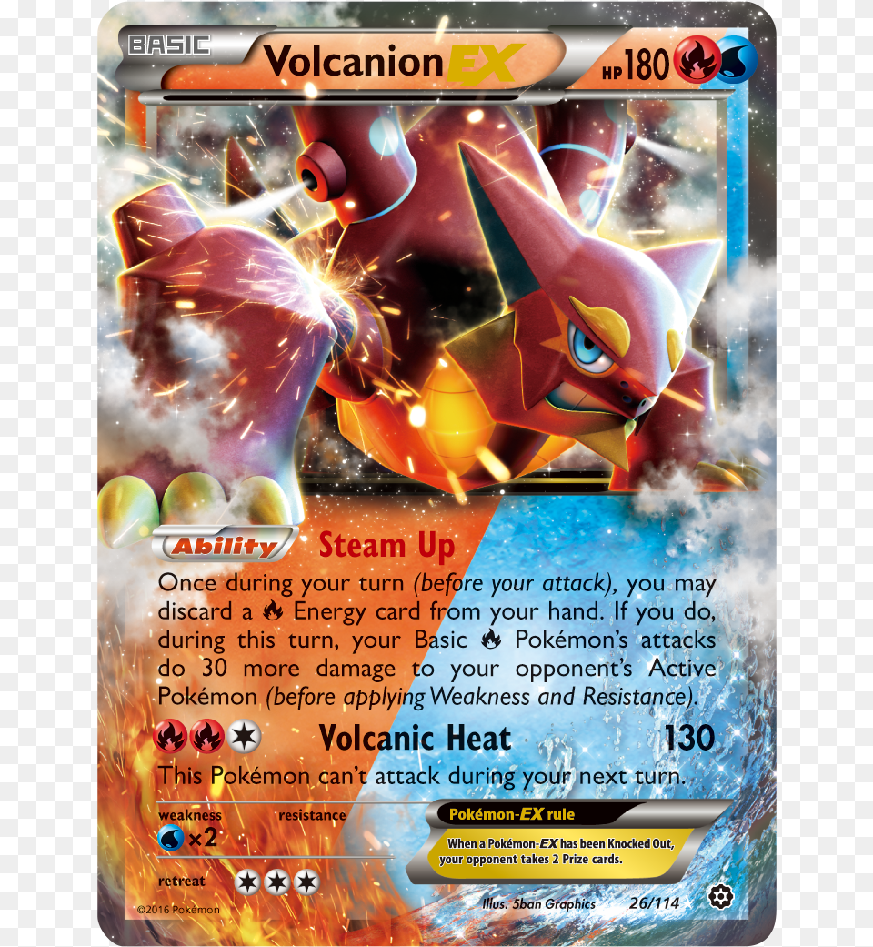 Volcanion Ex Pokemon Card, Advertisement, Poster Free Png Download