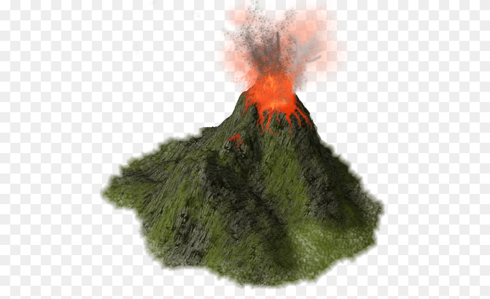 Volcano, Eruption, Mountain, Nature, Outdoors Png