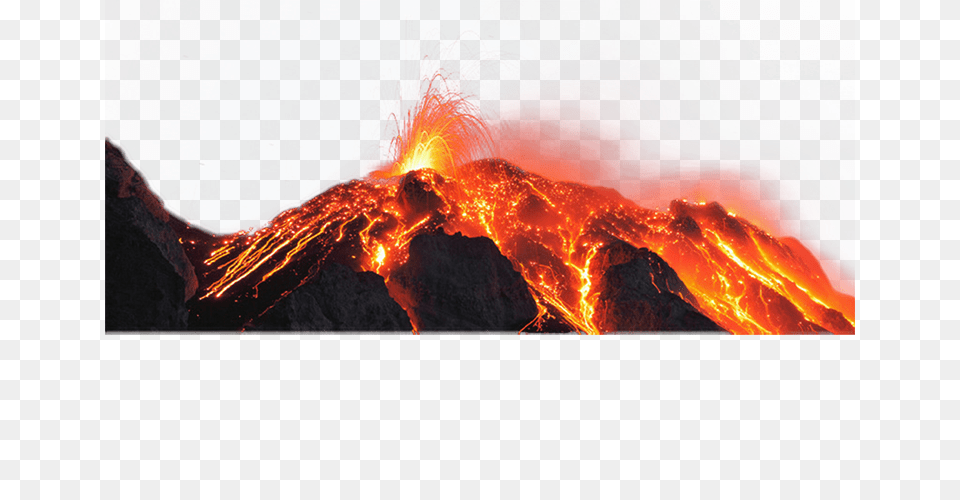 Volcano, Eruption, Mountain, Nature, Outdoors Free Png