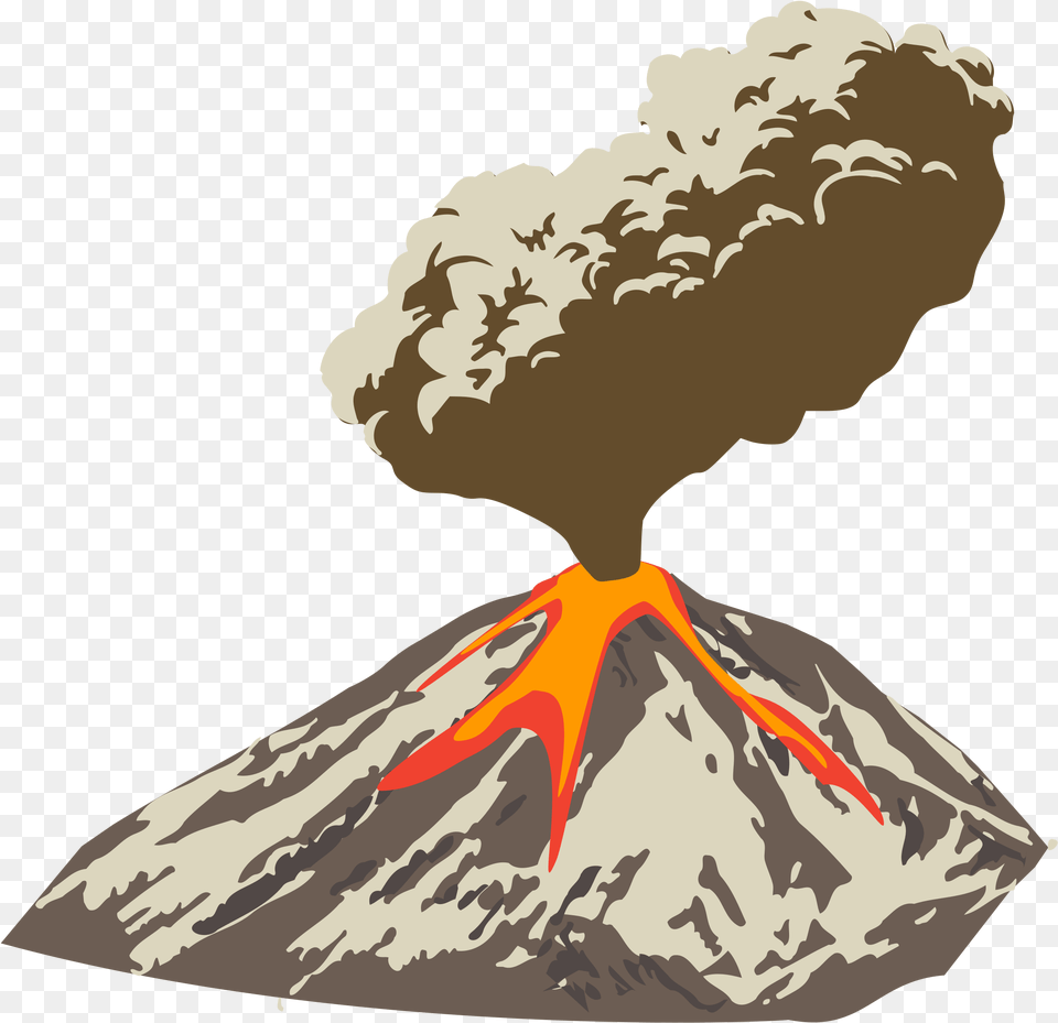 Volcano Background Clipart Volcano Background, Mountain, Nature, Outdoors, Eruption Free Png