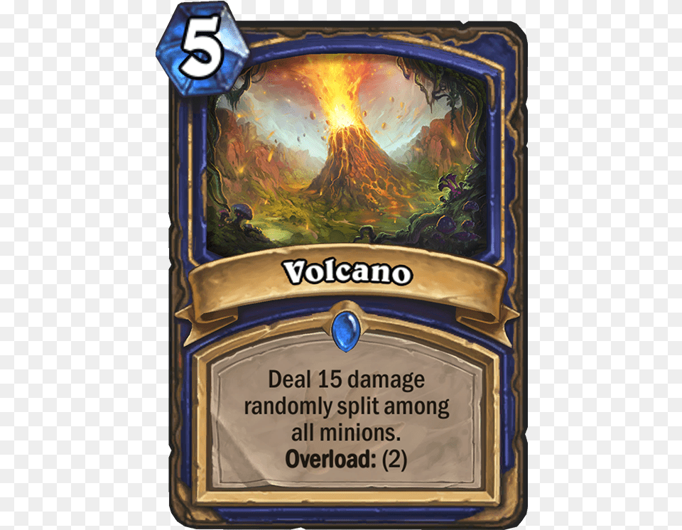 Volcano Card Hearthstone Un Goro Cards, Mountain, Nature, Outdoors Png Image