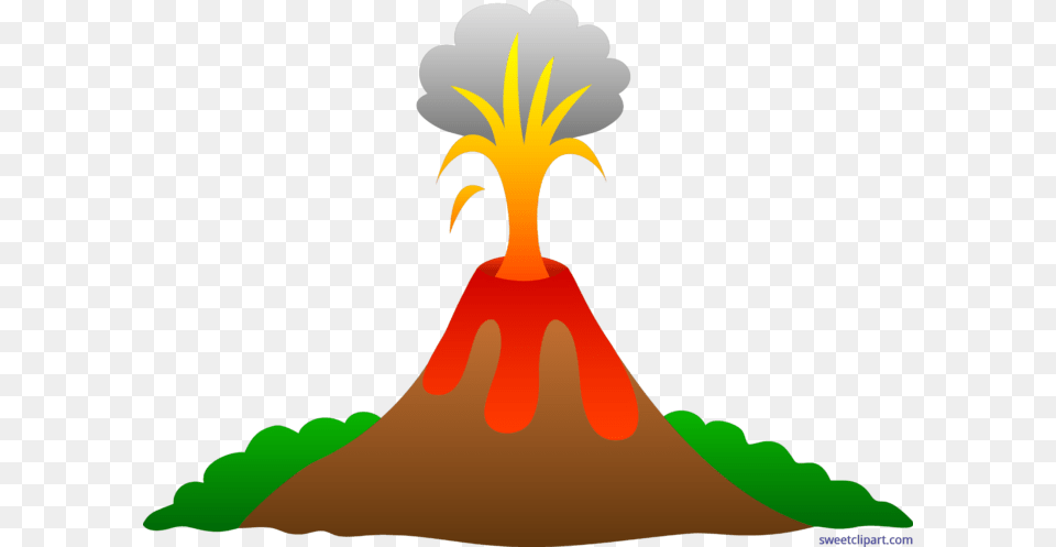 Volcano Clip Art, Eruption, Mountain, Nature, Outdoors Png