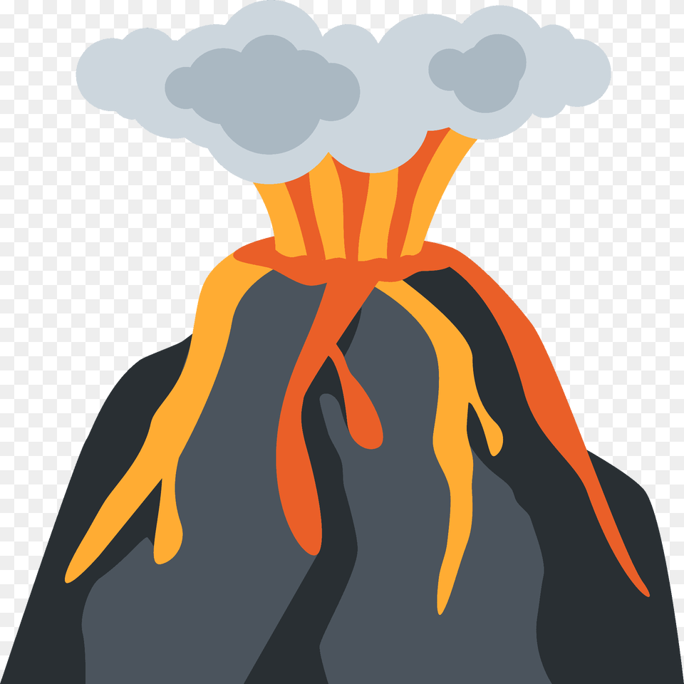 Volcano Emoji Clipart, Mountain, Nature, Outdoors, Person Free Png