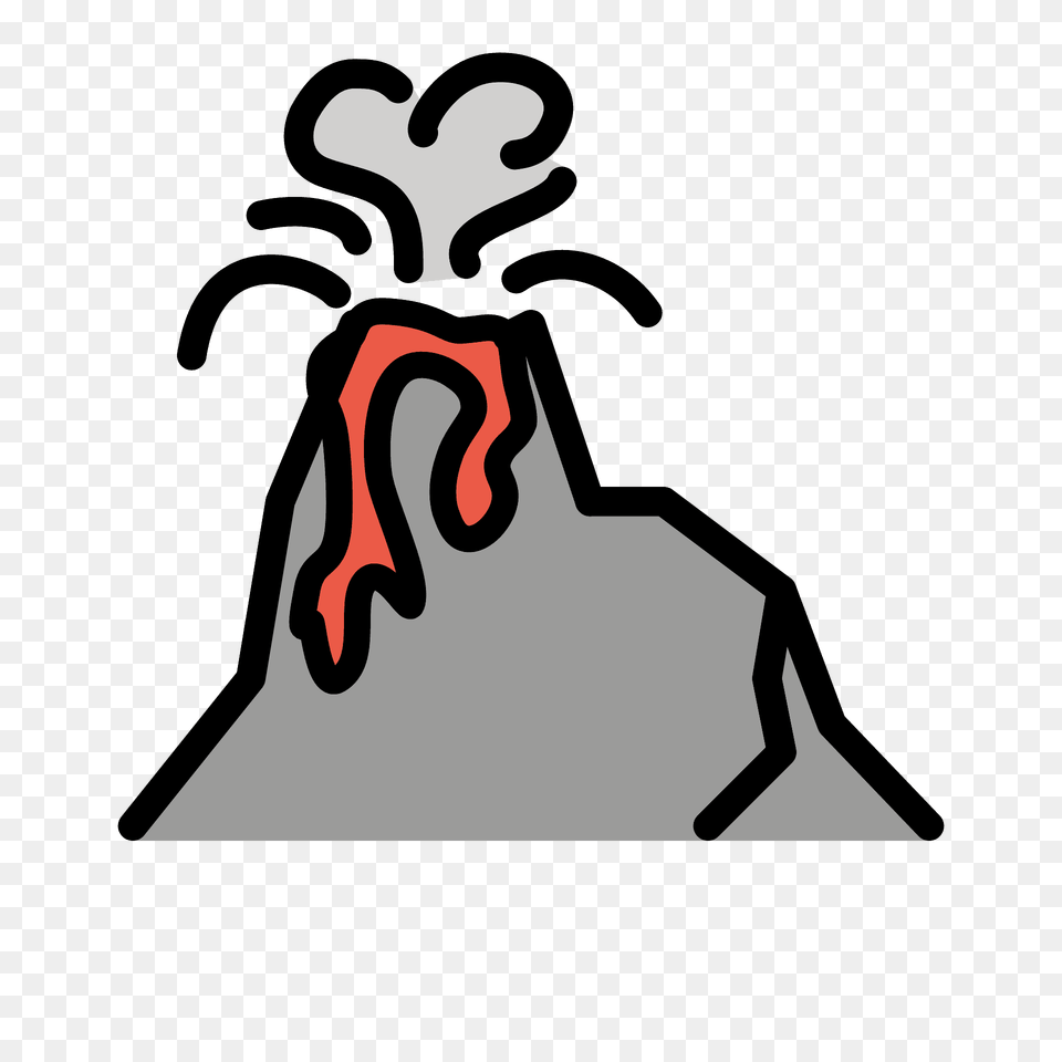 Volcano Emoji Clipart, Bag, Stencil, Animal, Kangaroo Png Image