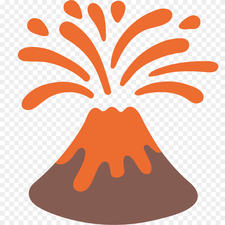 Volcano Emoji Clipart, Mountain, Nature, Outdoors Png Image