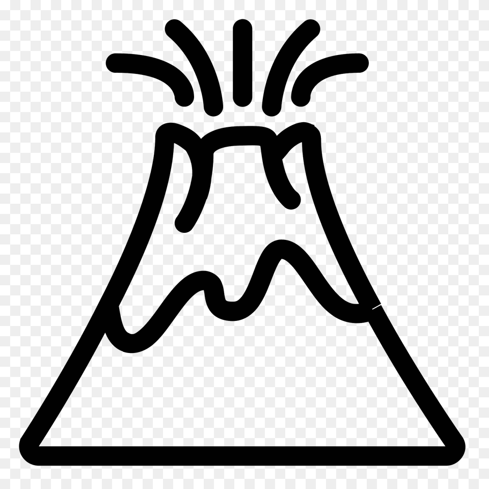 Volcano Icon, Gray Free Png Download
