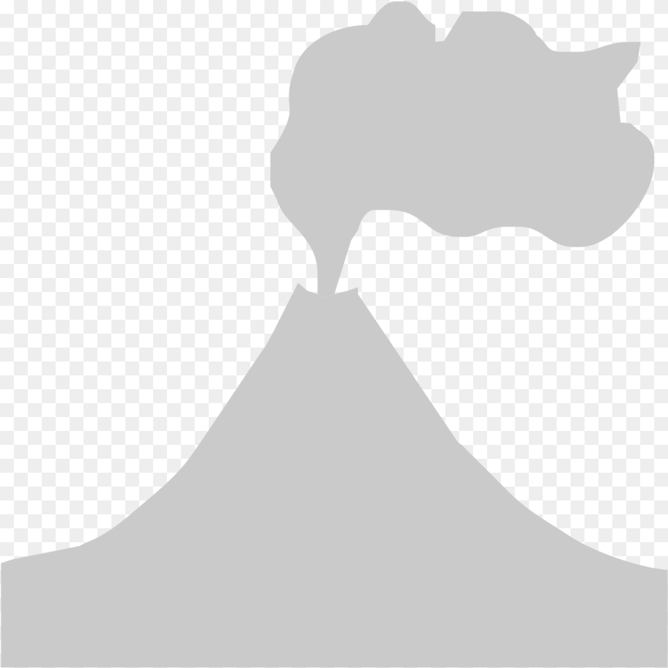 Volcano Icon Volcano Icon Black And White, Outdoors, Silhouette, Stencil, Face Free Png Download
