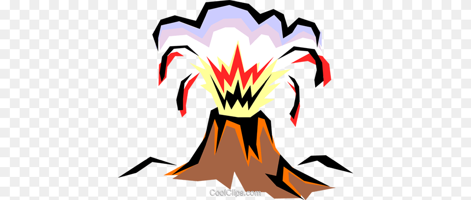 Volcanoes Royalty Free Vector Clip Art Illustration, Mountain, Nature, Outdoors, Person Png