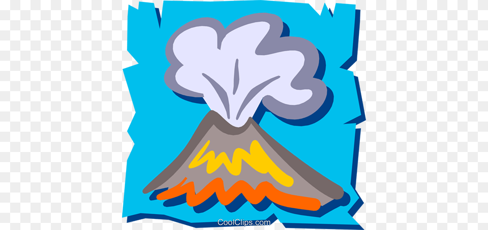 Volcanoes Royalty Vector Clip Art Illustration, Mountain, Nature, Outdoors, Volcano Png Image