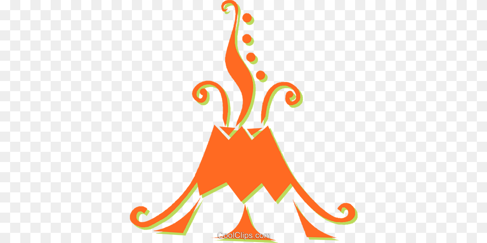 Volcanoes Royalty Vector Clip Art Illustration Black And White Volcano, Graphics, Fire, Flame, Floral Design Free Png Download