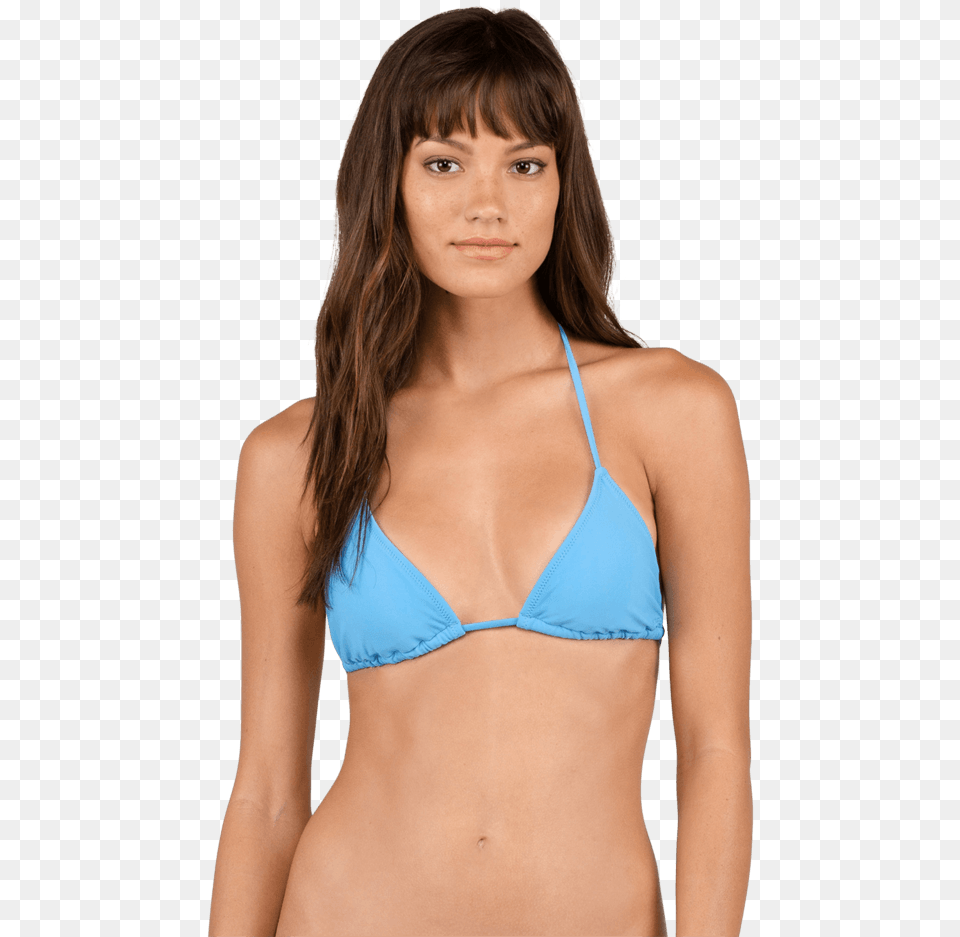 Volcom Simply Solid Tri Coastal Blue Swimsuit Top, Bikini, Clothing, Swimwear, Lingerie Free Png Download