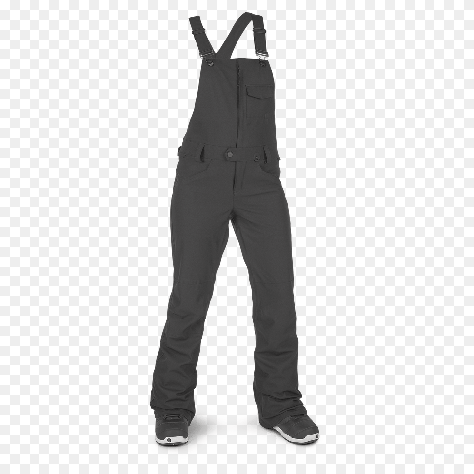 Volcom Swift Bib Overall Womens Snow Pant In Black, Clothing, Jeans, Pants, Adult Free Png