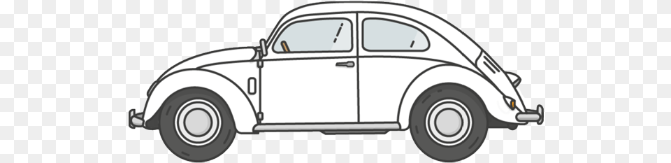 Volkswagen Clipart Black And White, Car, Sedan, Transportation, Vehicle Png