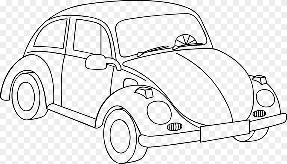 Volkswagen Clipart Outline Car, Art, Drawing, Tool, Plant Png