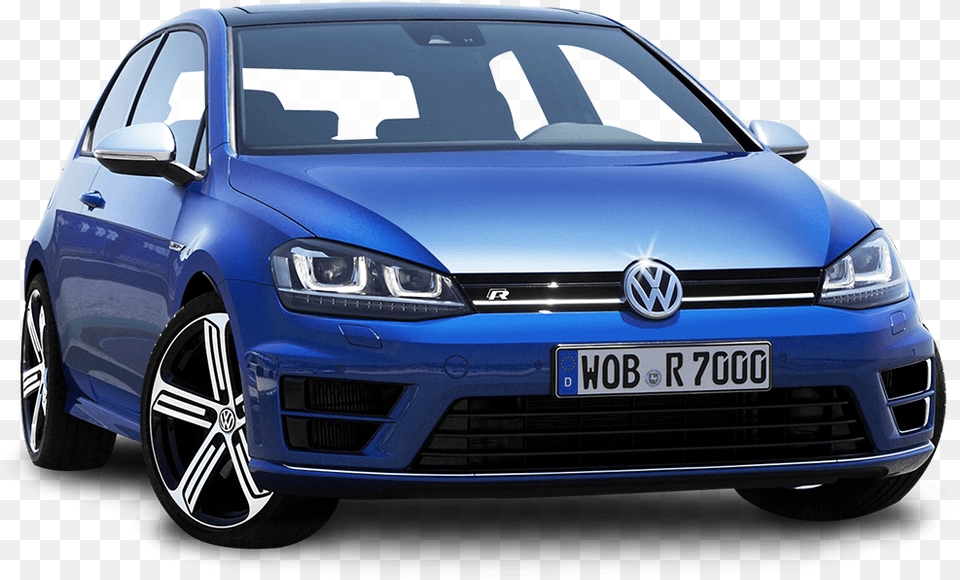 Volkswagen Golf Blue Car Vw Golf 7, Sedan, Vehicle, Transportation, License Plate Free Png