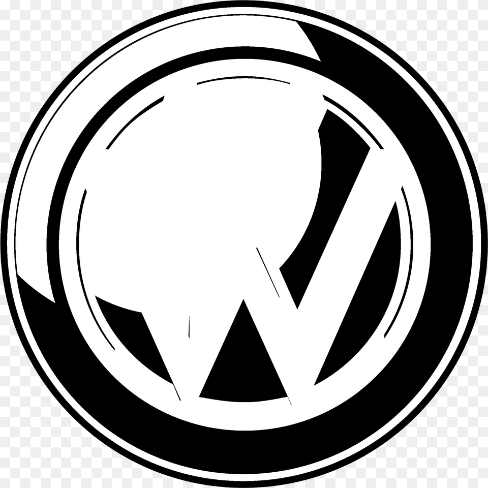 Volkswagen Logo Black And White Volkswagen Logos, Disk Free Png Download