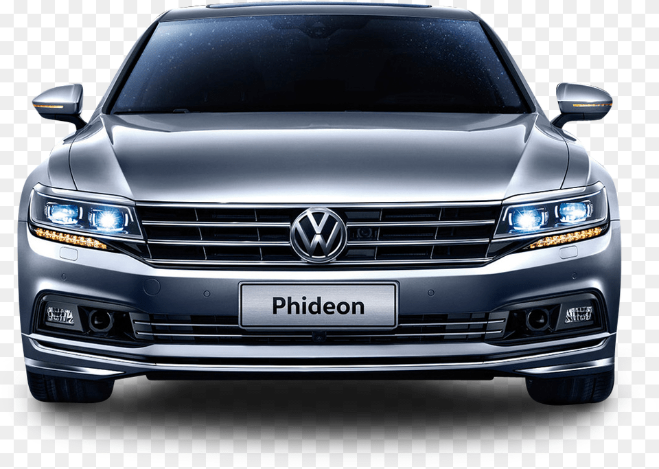 Volkswagen Phideon Front View Car Car Photo Editing Picsart Background, Transportation, Vehicle, Bumper, License Plate Free Transparent Png