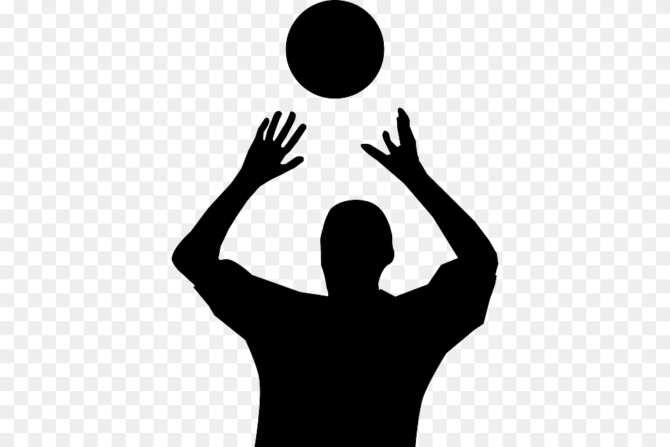 Volleyball, Silhouette, Adult, Female, Person Free Png Download