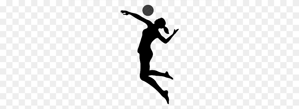 Volleyball, Silhouette, Person, Stencil, Ball Free Png