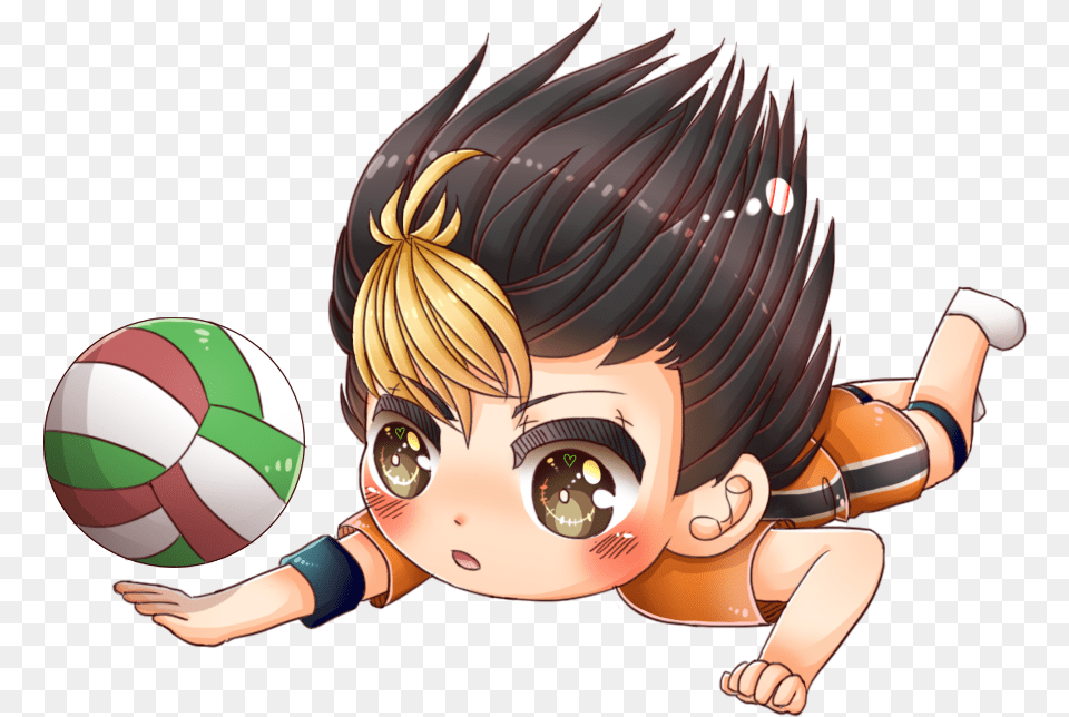 Volleyball Clip Haikyuu Chibi, Book, Comics, Publication, Baby Free Png Download