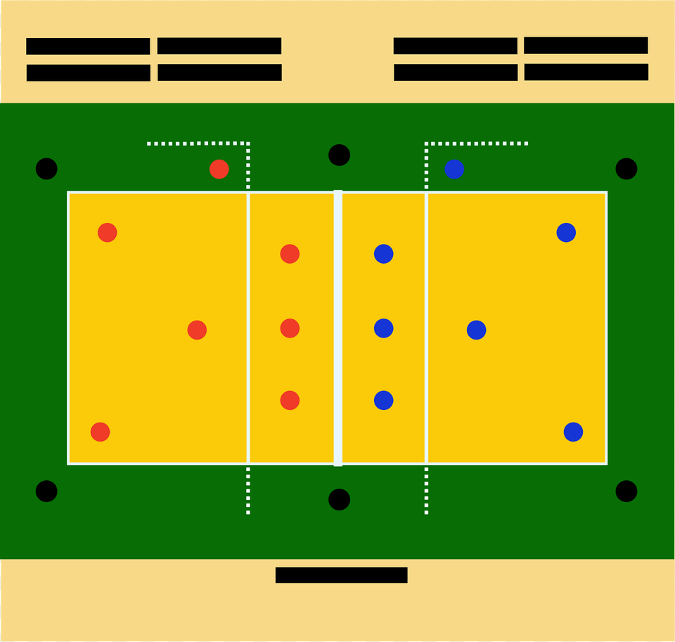 Volleyball Court Clipart, Indoors Free Png Download