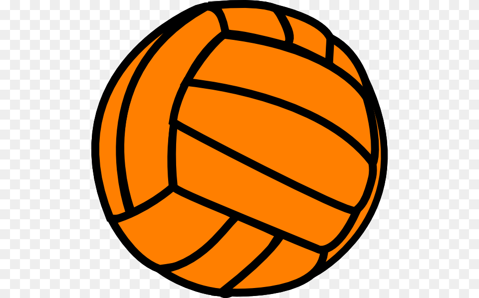Volleyball For Sports Orange Volleyball Clipart, Soccer Ball, Ball, Football, Sport Free Png
