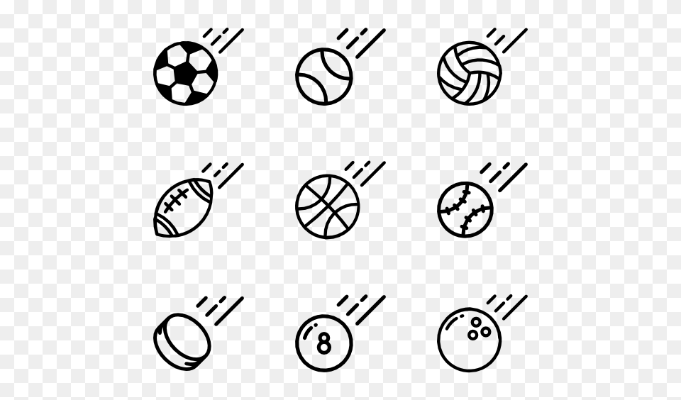 Volleyball Icons, Gray Png
