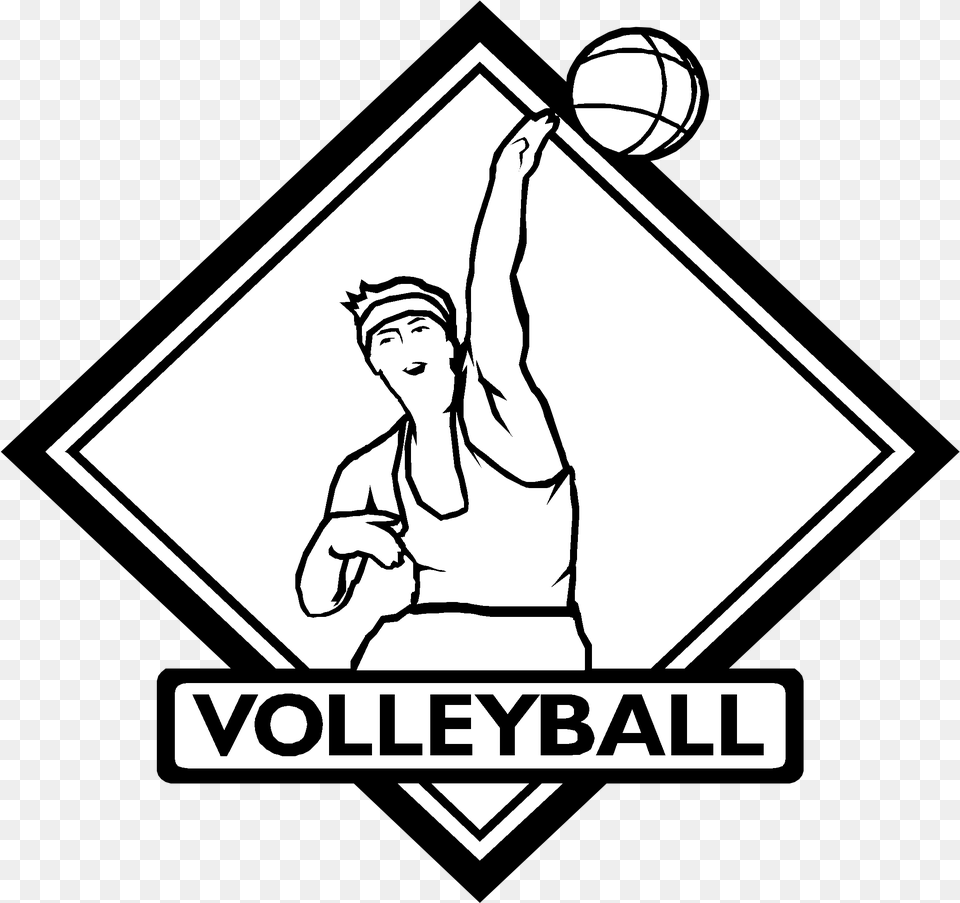 Volleyball Logo Transparent U0026 Svg Vector Freebie Supply Baseball Coloring Pages, Person, Face, Head Free Png Download