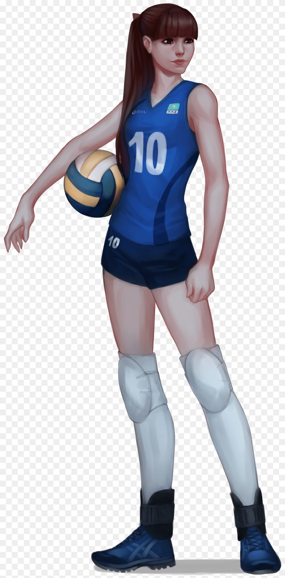 Volleyball Player Download Anime Girl Playing Volleyball, Female, Person, Teen, Ball Png Image
