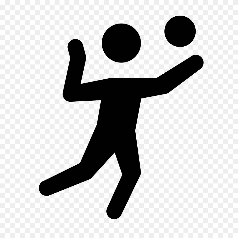 Volleyball Player Icon, Gray Free Transparent Png