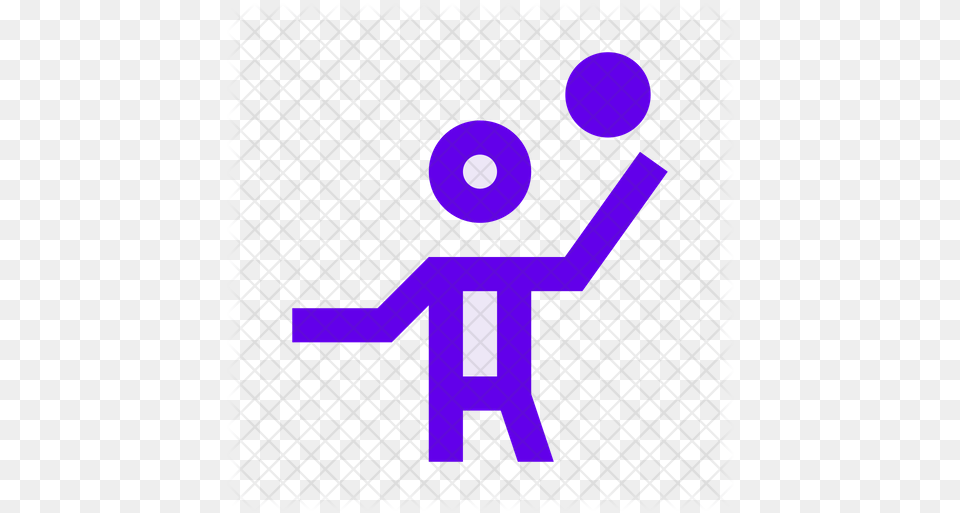 Volleyball Player Icon Graphic Design, People, Person, Purple, Clothing Free Png Download
