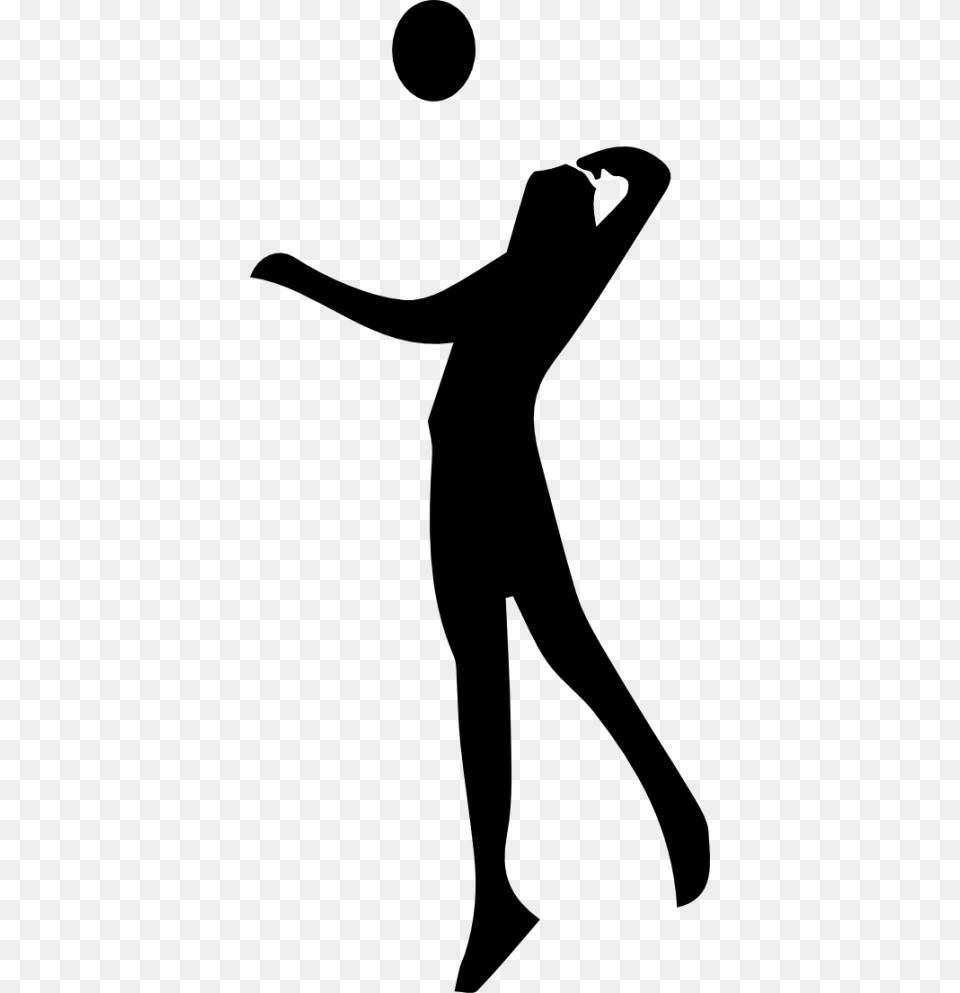Volleyball Player Spike Silhouette Clipart Volleyball Volleyball Player Icon, Gray Free Transparent Png