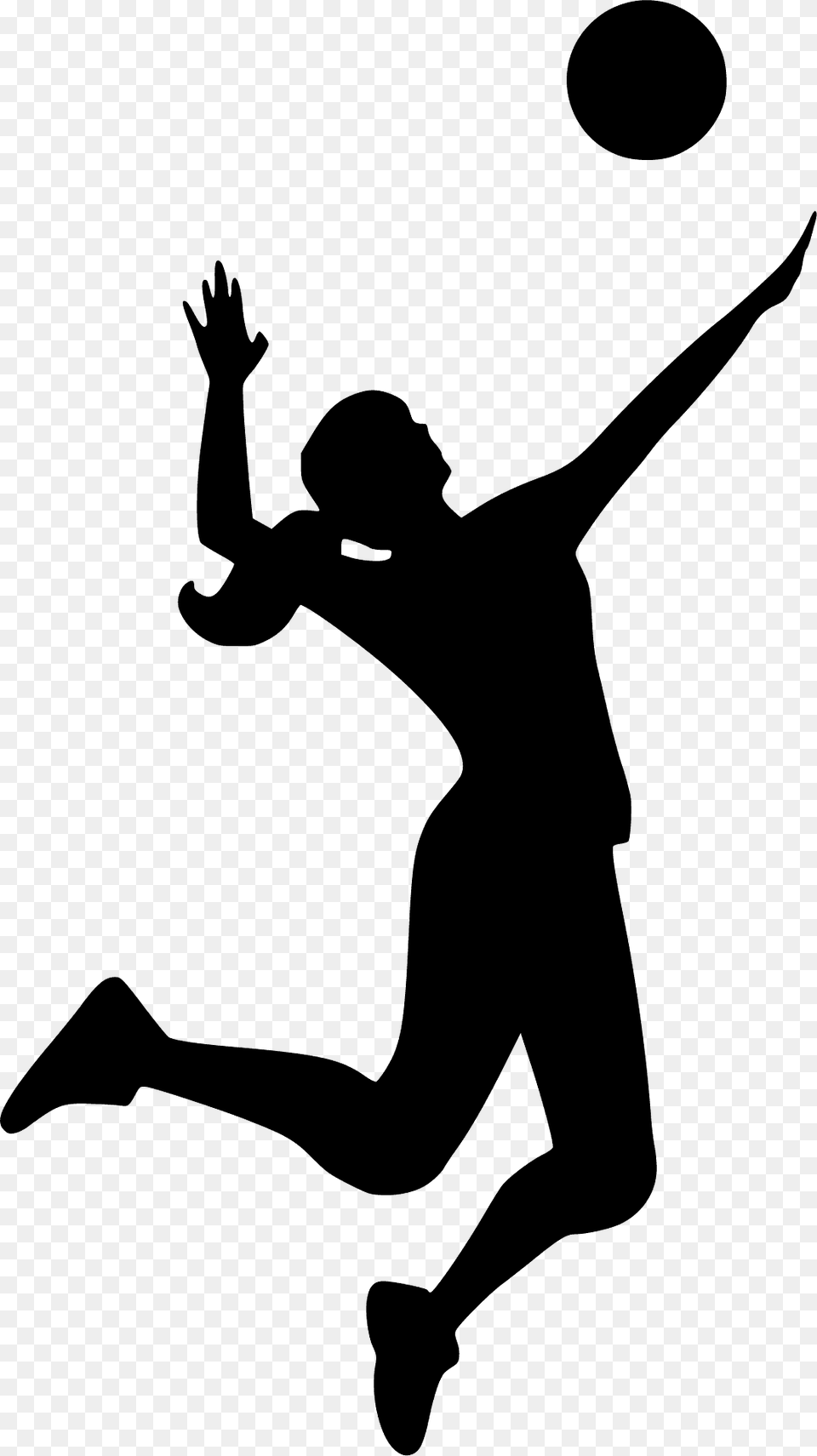 Volleyball Silhouette, Person, Ball, Handball, Sport Free Transparent Png