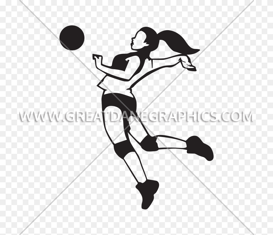 Volleyball Spike Spike Girl Volleyball Clipart, Stencil, Sport, Person, Ball Png