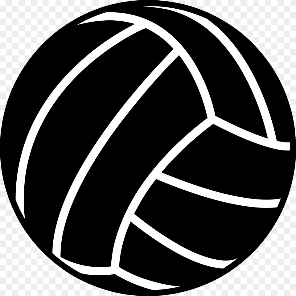 Volleyball Volleyball Clipart Black And White, Stencil, Helmet, Ammunition, Grenade Png Image