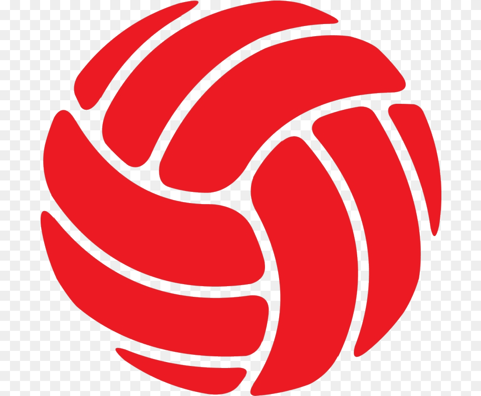 Volleyball Volleyball Red Rgb Ymca Clipart Transparent Red And White Volleyball Clipart, Body Part, Hand, Person, Fist Png Image