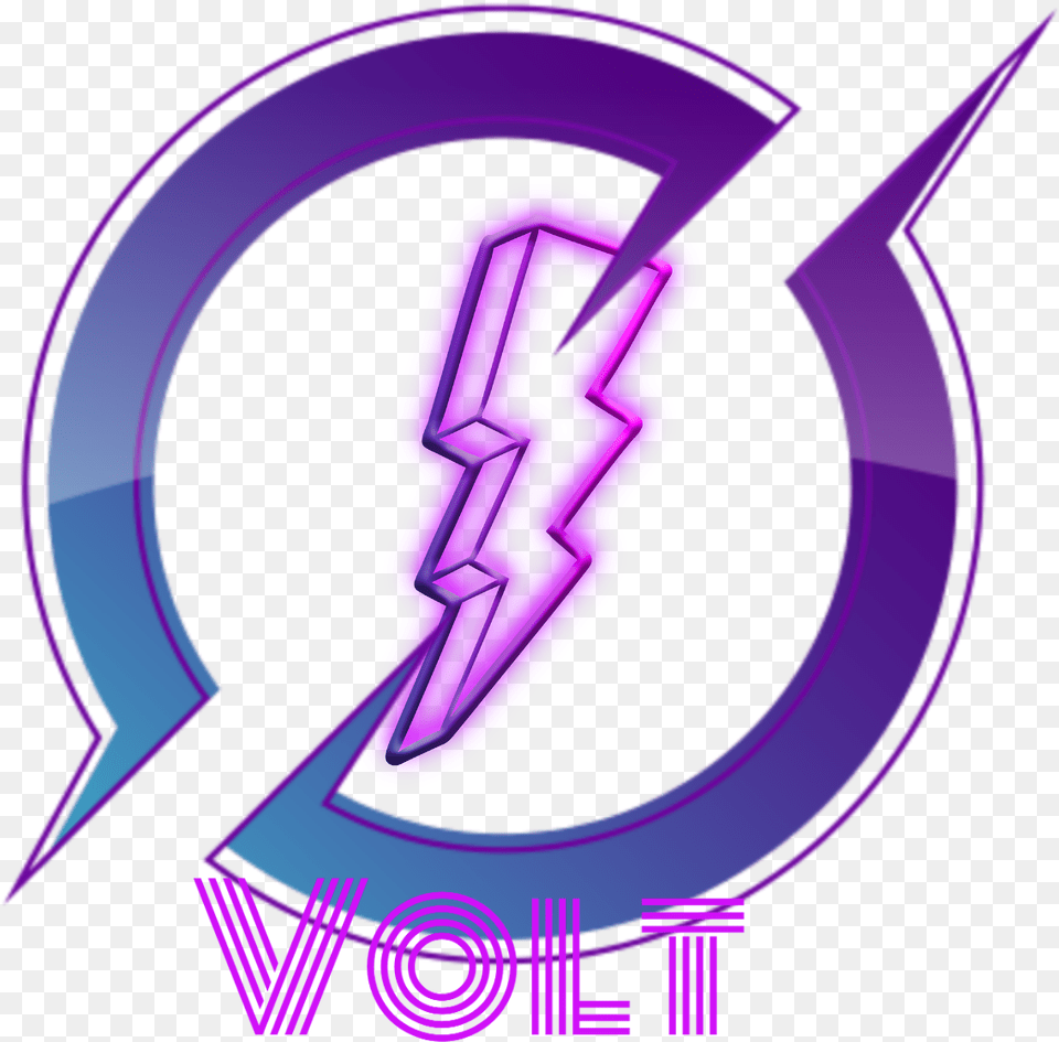 Volt Clan Logo Sticker Graphic Design, Purple, Light, Weapon, Emblem Png Image
