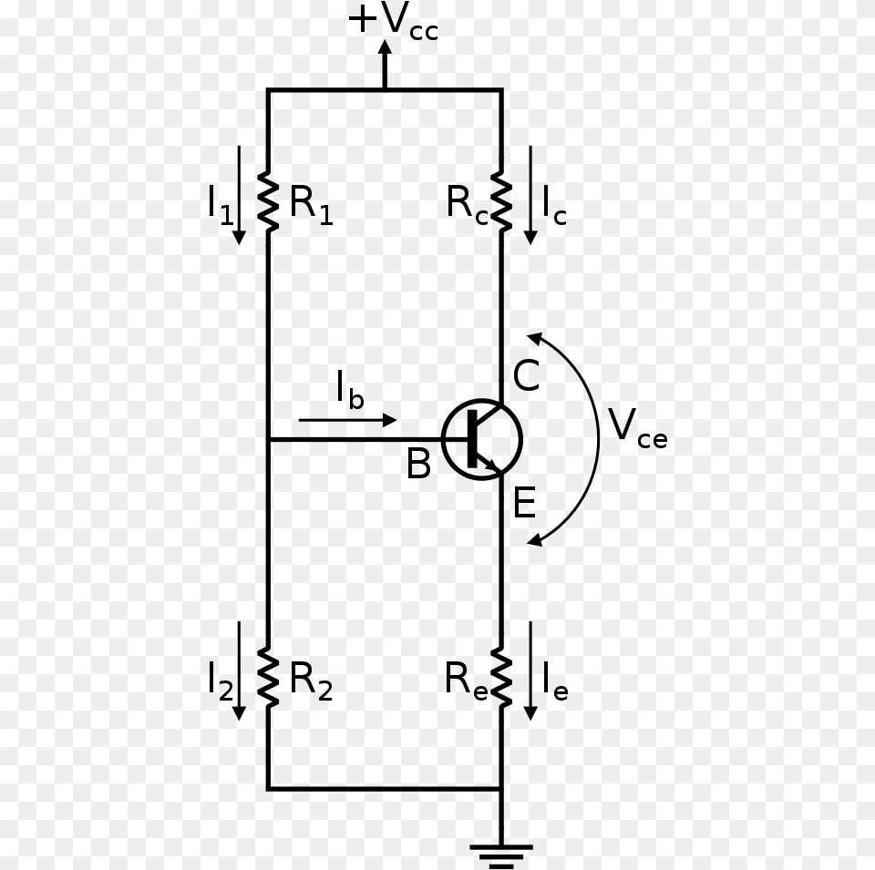 Voltage Divider Bias Diagram, Gray Png Image