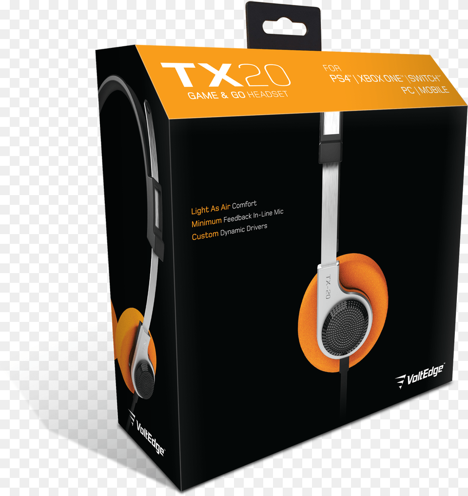 Voltedge Tx20 Wired Headset Orange Portable, Electronics, Headphones Free Png Download