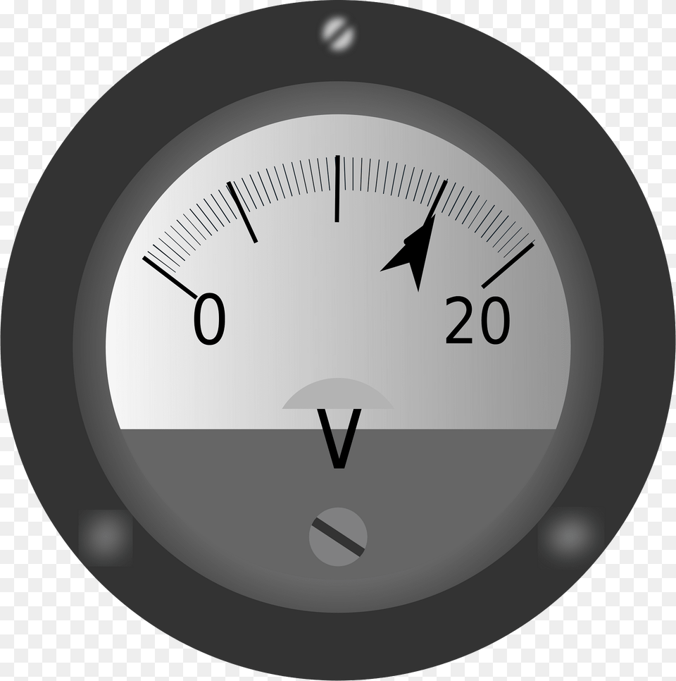 Voltmeter Clipart, Gauge, Tachometer, Disk Png Image