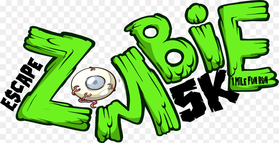 Volunteers The Escape K Zombie Fun Run Graphics, Green, Text, Art Free Png Download