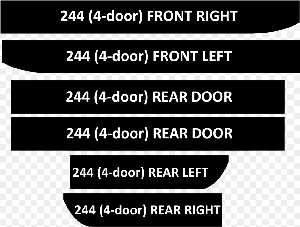 Volvo 240 Side Door Vinyl Stripe Kits Symmetry, Page, Text Free Png Download