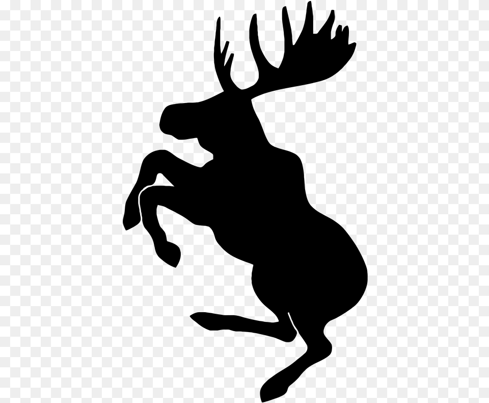 Volvo Prancing Moose, Silhouette, Animal, Deer, Mammal Png Image