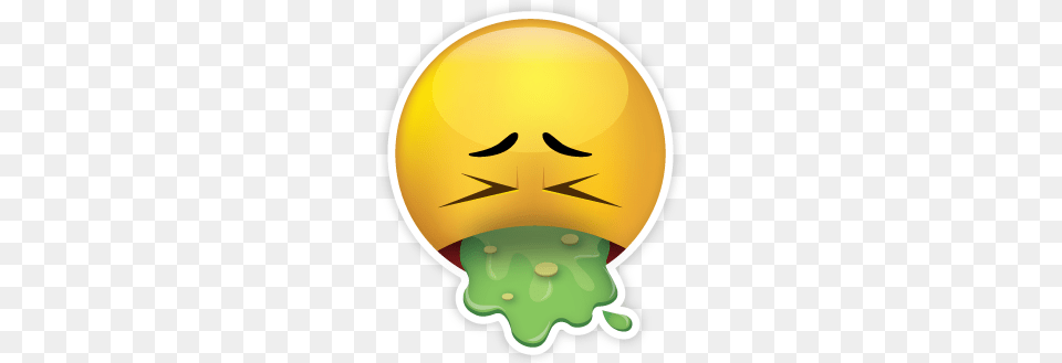 Vomitting Face Emoji Sticker Get Your Favorite Emoji Stickers, Food, Clothing, Hardhat, Helmet Png Image