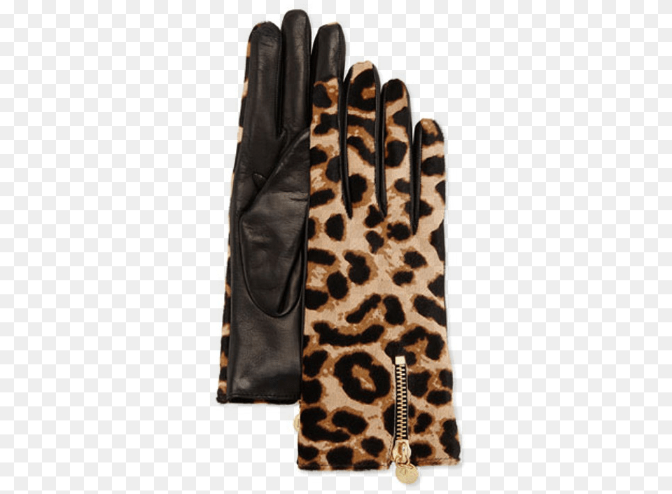 Von Furstenberg Leopard Print Calf Hair Amp Leather, Clothing, Glove, Baseball, Baseball Glove Free Png